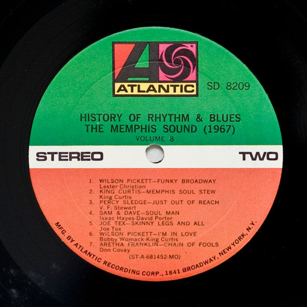 Various : History Of Rhythm & Blues  Volume 8  The Memphis Sound 1967 (LP, Comp, Mon)