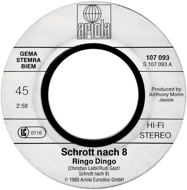 Schrott Nach 8 : Ringo Dingo (7", Single)