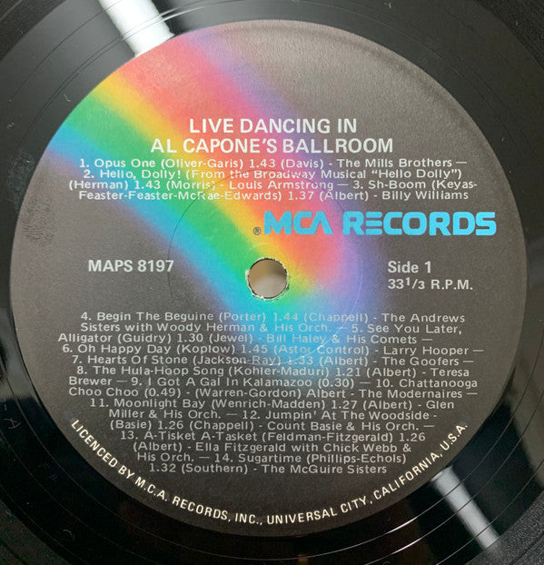 Various : Live Dancing In Al Capone's Ballroom  (LP, Comp)