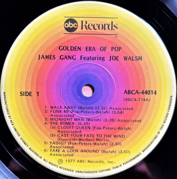 James Gang Featuring  Joe Walsh : Golden Era Of Pop (LP, Comp)