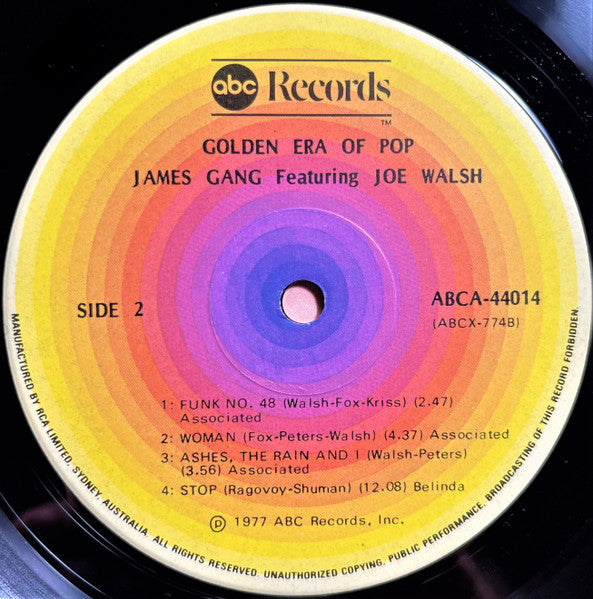 James Gang Featuring  Joe Walsh : Golden Era Of Pop (LP, Comp)