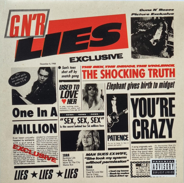 Guns N' Roses : G N' R Lies (CD, Album, M/Print, RE, Cen)