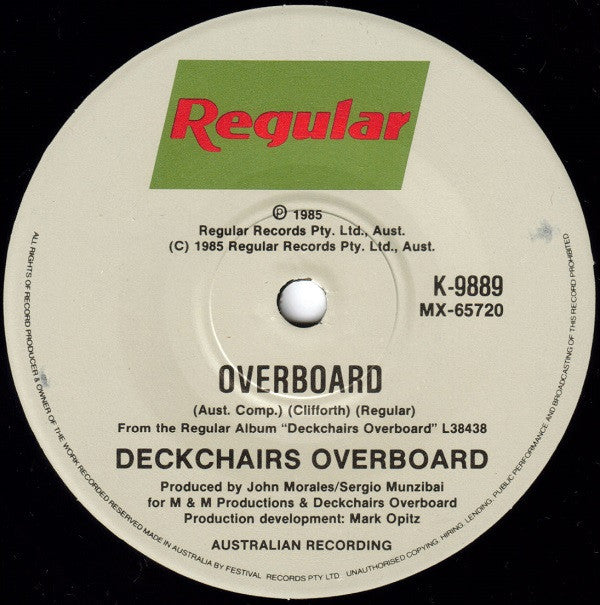 Deckchairs Overboard : Walking In The Dark (7", Single, Ltd)