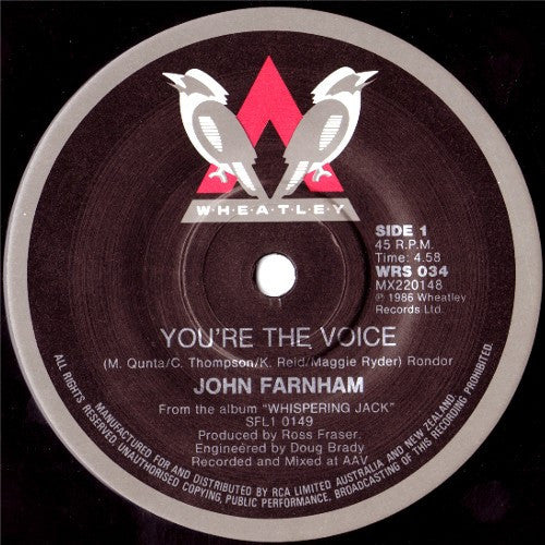 John Farnham : You&#39;re The Voice (7&quot;, Single)