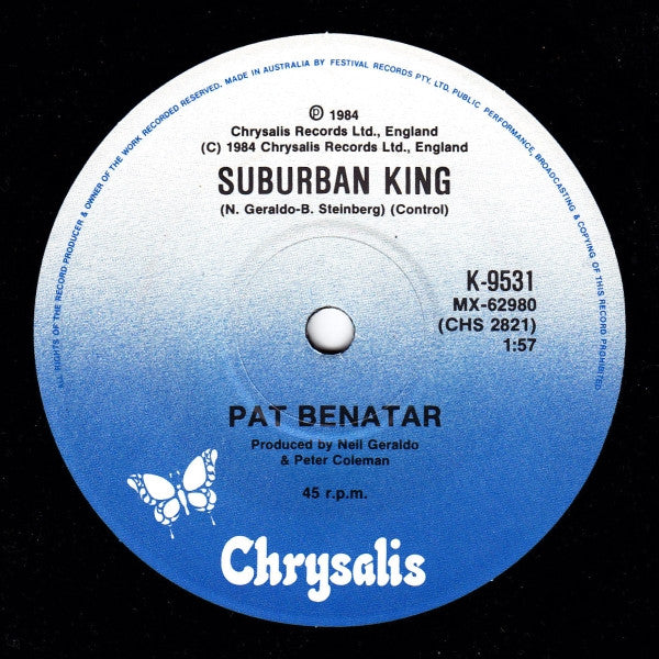 Pat Benatar : We Belong (7", Single)
