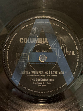 Congregation (2) : Softly Whispering I Love You (7&quot;, Single, Promo)