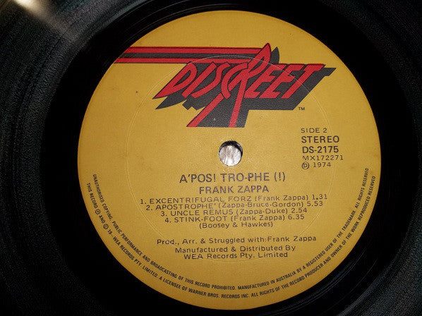 Frank Zappa : Apostrophe (') (LP, Album)