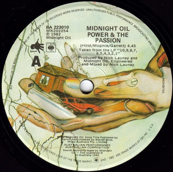 Midnight Oil : Power And The Passion (7", Single)