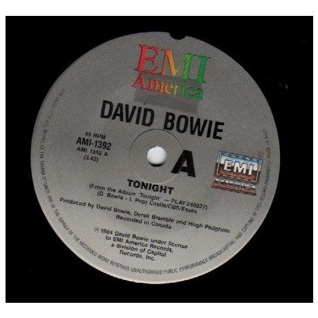 David Bowie : Tonight (7&quot;, Single)