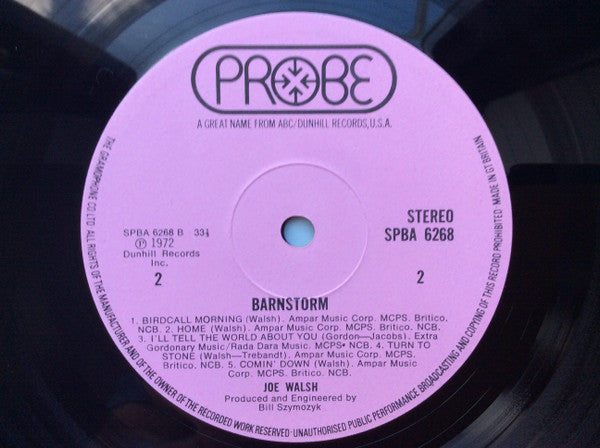 Joe Walsh : Barnstorm (LP, Album, Gat)