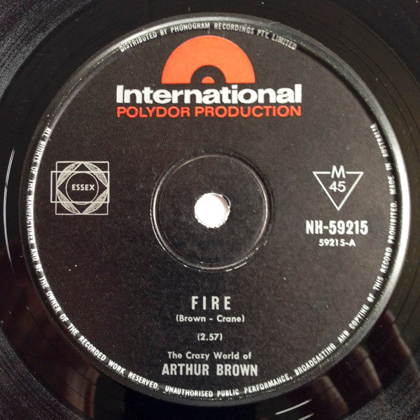 The Crazy World Of Arthur Brown : Fire (7&quot;)