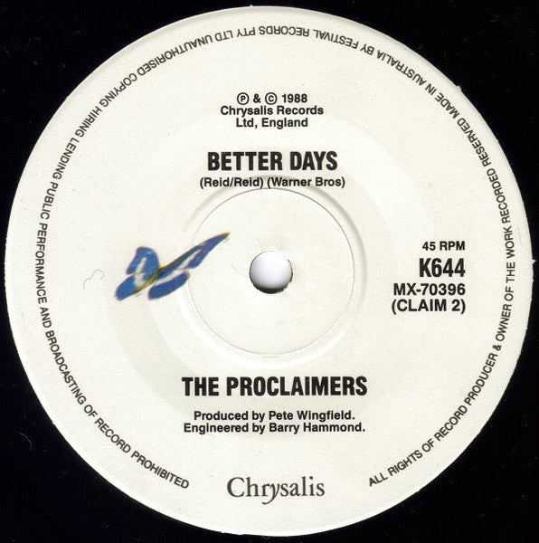 The Proclaimers : I'm Gonna Be (500 Miles) (7", Single, Ltd)