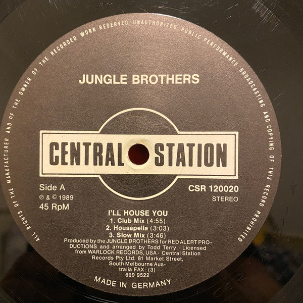 Jungle Brothers : I'll House You (12", M/Print)