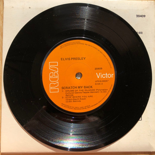 Elvis Presley : Elvis Sings Scratch My Back (7", EP, RE)