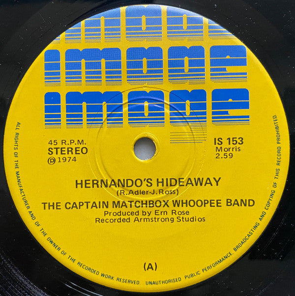 Captain Matchbox Whoopee Band : Hernando&#39;s Hideaway (7&quot;, Single)