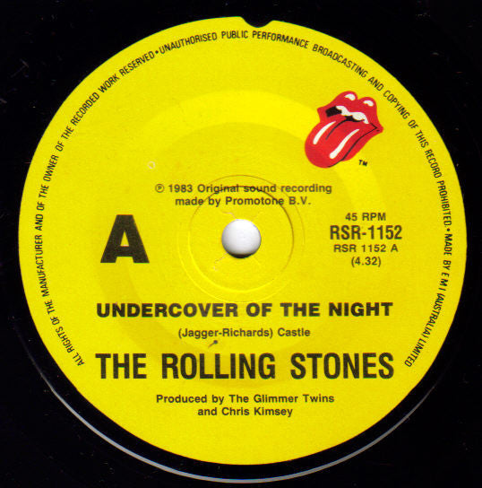 The Rolling Stones : Undercover Of The Night (7&quot;, Single)