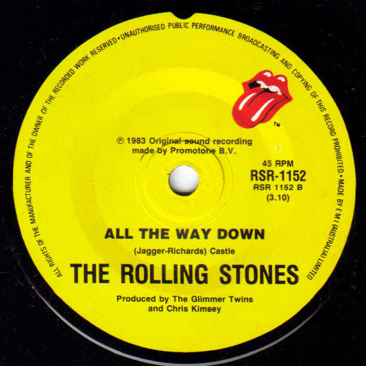 The Rolling Stones : Undercover Of The Night (7", Single)