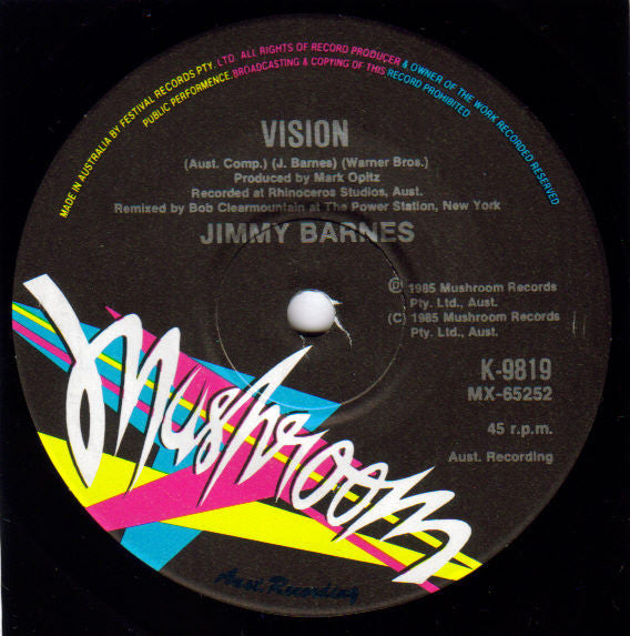 Jimmy Barnes : I'd Die To Be With You Tonight (7", Single)