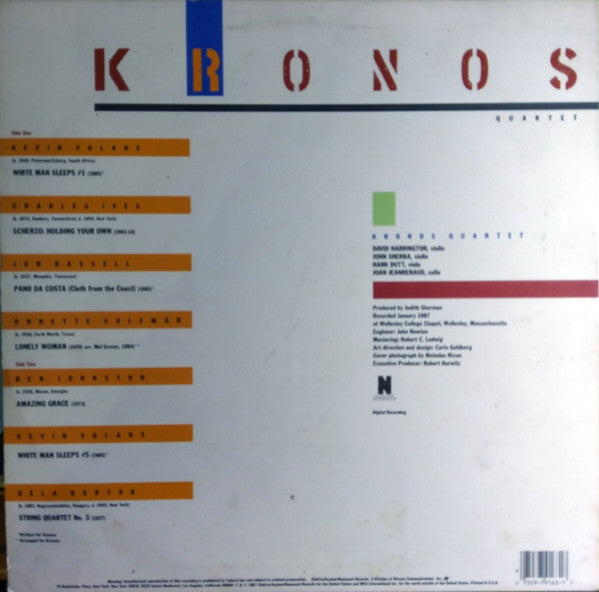 Kronos Quartet : White Man Sleeps (LP, Album)