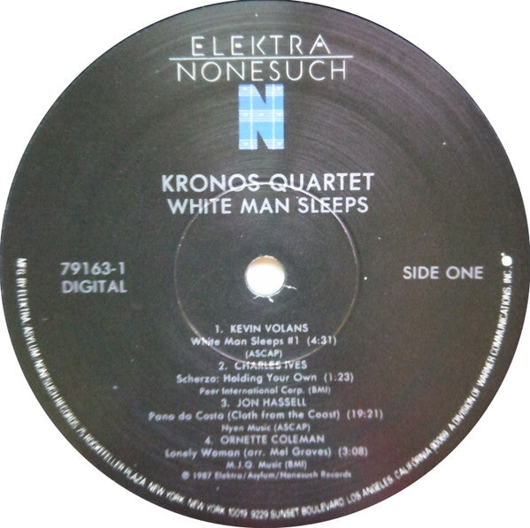 Kronos Quartet : White Man Sleeps (LP, Album)