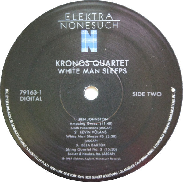 Kronos Quartet : White Man Sleeps (LP, Album)