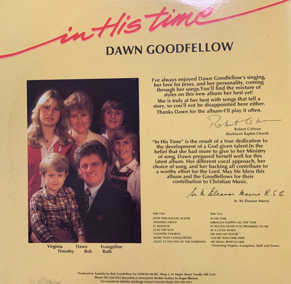 Dawn Goodfellow : In His Time (LP, Album)