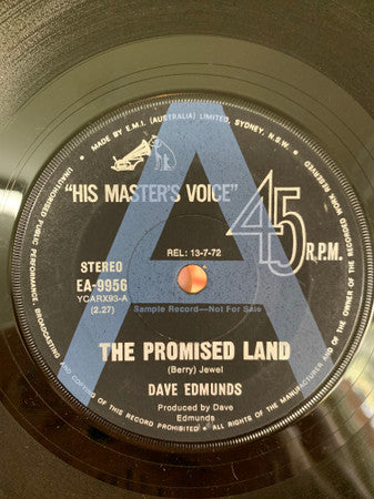 Dave Edmunds : The Promised Land  (7&quot;, Single, Promo)