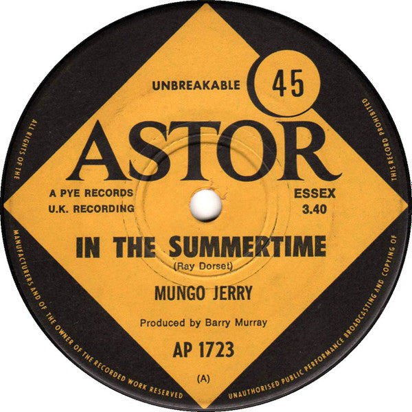 Mungo Jerry : In The Summertime (7&quot;, Single)