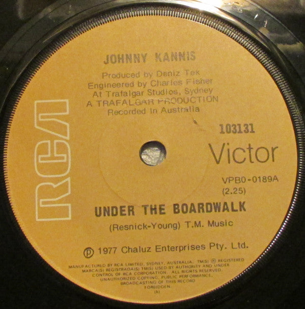 Johnny Kannis : Under The Boardwalk / King Of The Surf (7", Single)