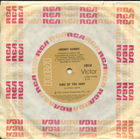 Johnny Kannis : Under The Boardwalk / King Of The Surf (7", Single)