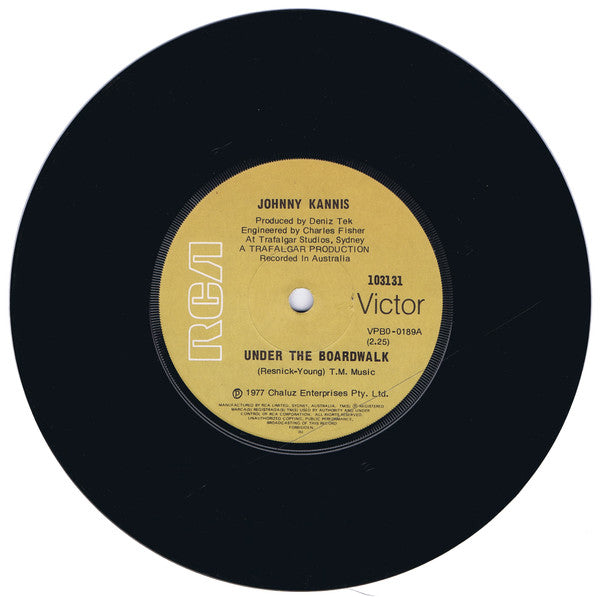 Johnny Kannis : Under The Boardwalk / King Of The Surf (7", Single)