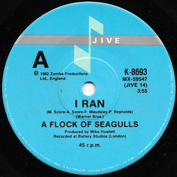 A Flock Of Seagulls : I Ran (7", Single)