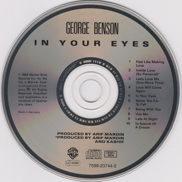 George Benson : In Your Eyes (CD, Album, RE)