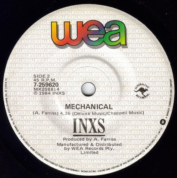 INXS : I Send A Message (7", Single)