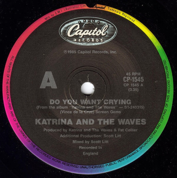 Katrina And The Waves : Do You Want Crying (7", Single)
