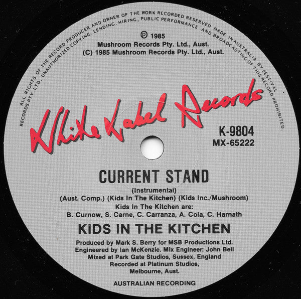 Kids In The Kitchen : Current Stand (7", Single)