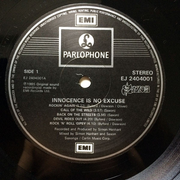 Saxon : Innocence Is No Excuse (LP, Album)