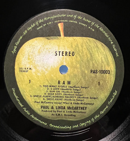Paul & Linda McCartney : Ram (LP, Album, Gat)
