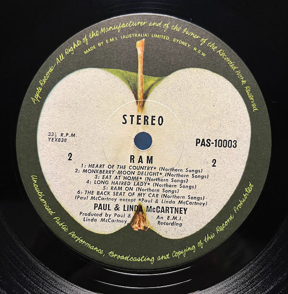 Paul & Linda McCartney : Ram (LP, Album, Gat)