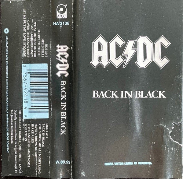 Buy AC/DC : Back In Black (Cass, Album) at DaddyRichRecords online