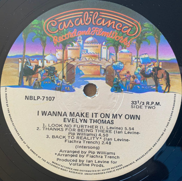 Evelyn Thomas : I Wanna Make It On My Own (LP, Album)