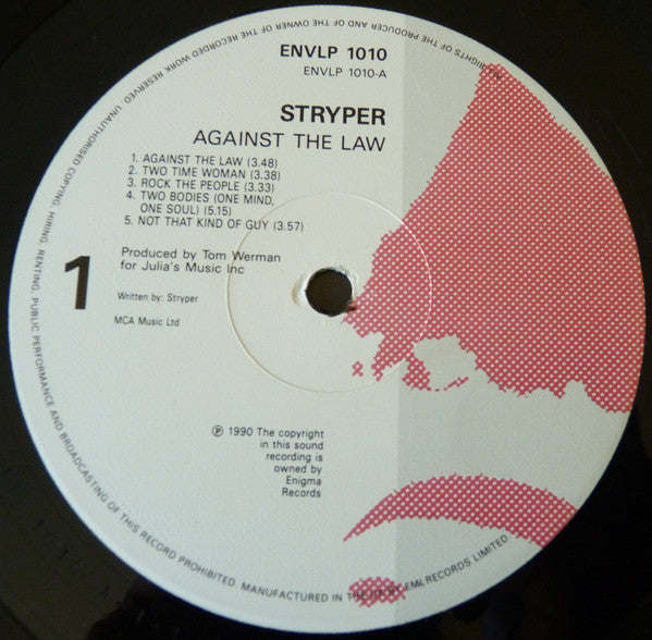 Stryper : Against The Law (LP, Album)