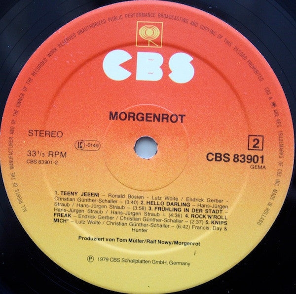 Morgenrot : Morgenrot (LP, Album)