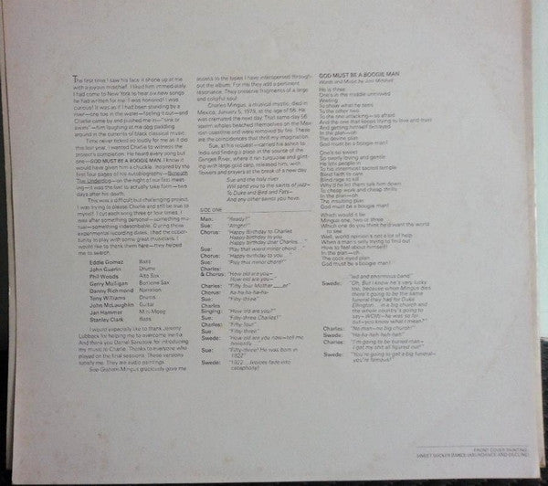 Joni Mitchell : Mingus (LP, Album, Gat)