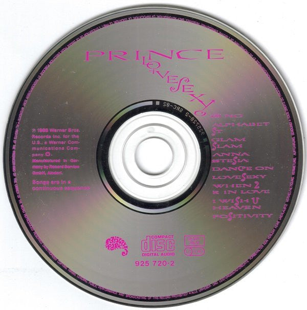 Prince : Lovesexy (CD, Album, RP)