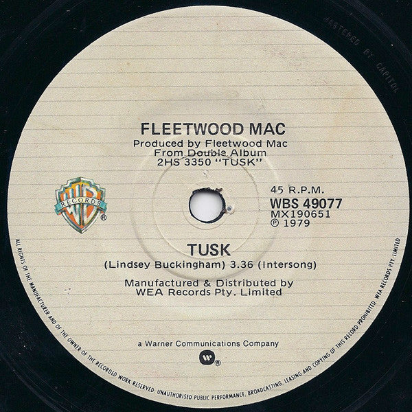 Fleetwood Mac : Tusk (7", Single)