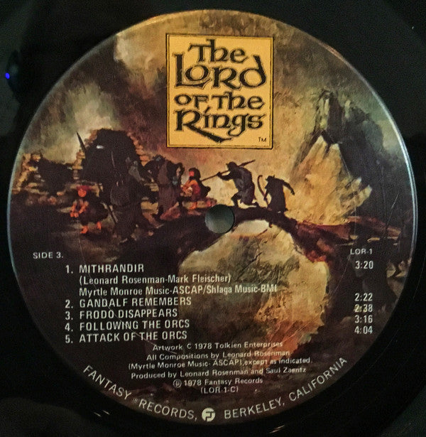 Leonard Rosenman : The Lord Of The Rings (2xLP, Album, Gat)