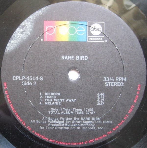 Rare Bird : Rare Bird (LP, Album, RE, Gat)