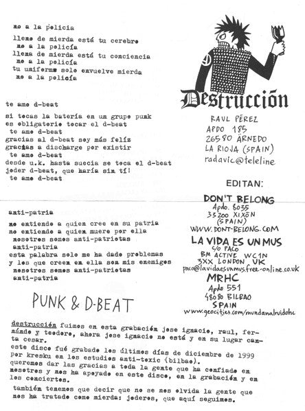 Destrucción / Sida : Destrucción / Sida (7", EP)