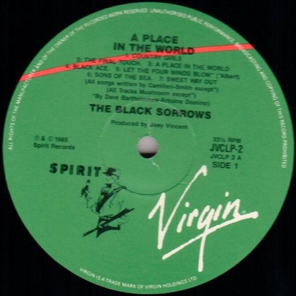 The Black Sorrows : A Place In The World (LP, Album)